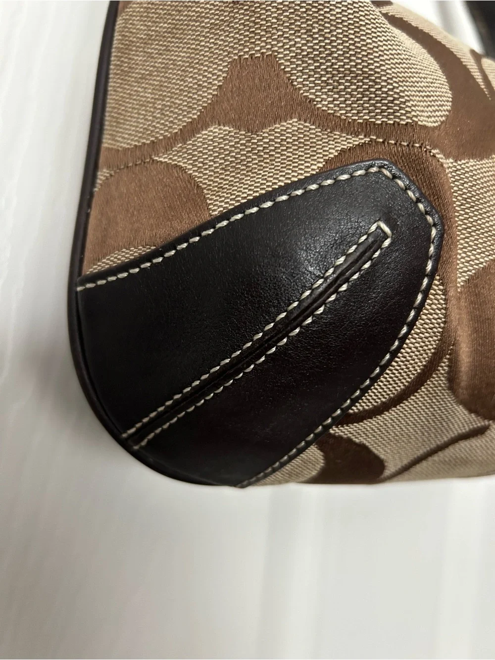COACH ERGO Brown Signature Canvas Shoulder Bag